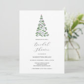 Rustieke Kerstbomen Bruidsmeisjesshower Kaart (Staand voorkant)