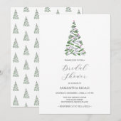 Rustieke Kerstbomen Bruidsmeisjesshower Kaart (Voorkant / Achterkant)