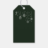 Rustieke kerstbomen cadeaulabel (Achterkant)