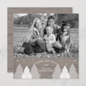 Rustieke kerstbomen Fotokaart Feestdagenkaart (Voorkant / Achterkant)