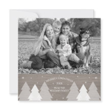 Rustieke kerstbomen Fotokaart