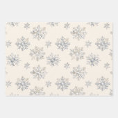 Rustieke kerstbomen Sneeuwvlokken Inpakpapier Vel (Voorkant)