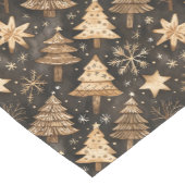 Rustieke kerstbomen, sterren en sneeuwvlokken medium tafelloper (Hoek)