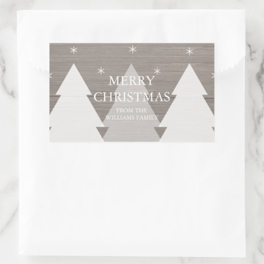 Rustieke kerstbomen Sticker (Tas)