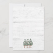 Rustieke kerstbomen vakantie partij kaart (Achterkant)