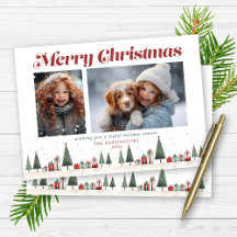 Rustieke kerstbomen vakantiefoto