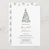 Rustieke kerstbomen Vrijgezellenfeest Kaart (Voorkant / Achterkant)