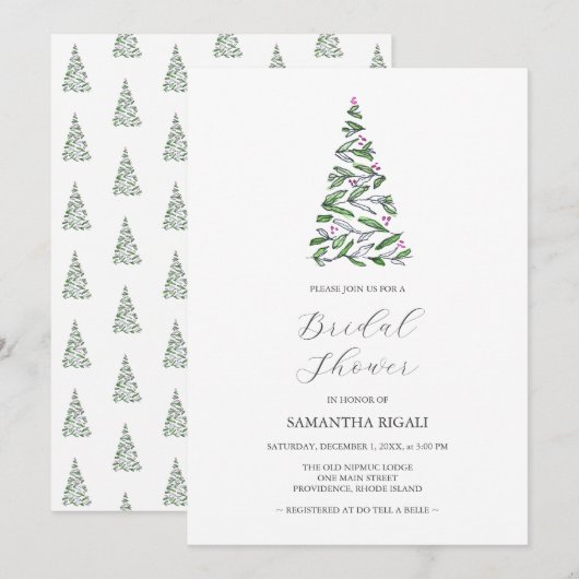 Rustieke kerstbomen Vrijgezellenfeest Kaart (Voorkant / Achterkant)