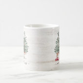 Rustieke kerstbomen Vrolijk kerstfeest Koffiemok (Center)