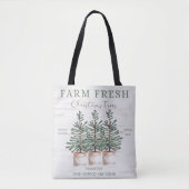 Rustieke kerstboom Boerderij Tote Bag (Voorkant)