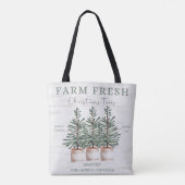 Rustieke kerstboom Boerderij Tote Bag (Achterkant)