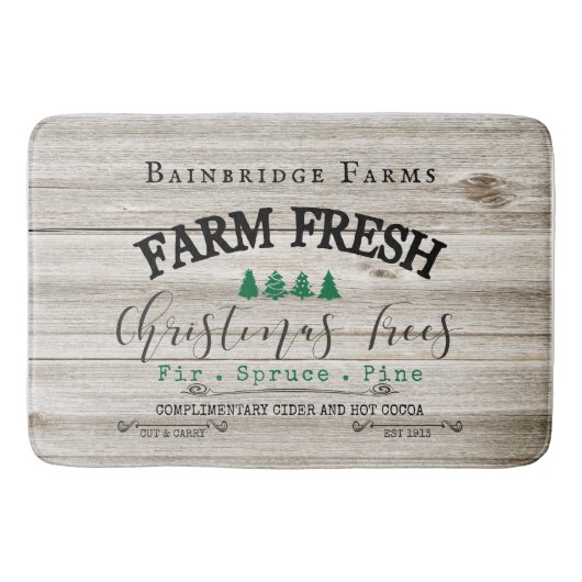 Rustieke kerstboom Boerderijen familienaam Badmat (Voorkant)