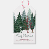 Rustieke Kerstboom  Cadeaulabel (Voorkant)