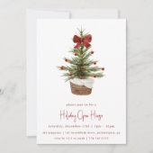 Rustieke kerstboom Holiday Open House Kaart (Voorkant)