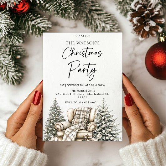 Rustieke kerstboom kaart