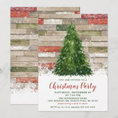 Rustieke Kerstboom Kerstfeest Kaart (Voorkant / Achterkant)