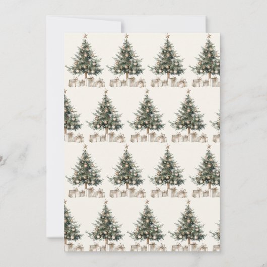 Rustieke kerstboom Natuur kerstfeest Kaart (Achterkant)