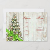 Rustieke kerstboom nodigen programma uit Menu Groe (Achterkant)