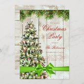 Rustieke kerstboom nodigen programma uit Menu Groe (Voorkant / Achterkant)