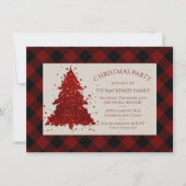 Rustieke kerstboom | Red Buffalo Plaid Vakantie Feestdagenkaart (Voorkant)