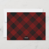 Rustieke kerstboom | Red Buffalo Plaid Vakantie Feestdagenkaart (Achterkant)