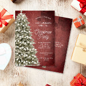 Rustieke kerstboom rood bedrijf vakantie feest kaart