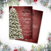 Rustieke kerstboom rood bedrijf vakantie feest kaart