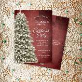 Rustieke kerstboom rood bedrijf vakantie feest kaart