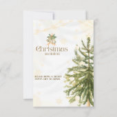 Rustieke kerstboom uitnodigingen | Elegant en geze (Achterkant)