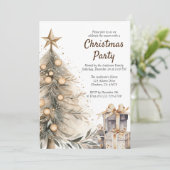 Rustieke kerstboom vakantie feest kaart (Staand voorkant)