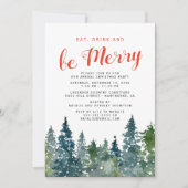 Rustieke kerstboom vakantie feest kaart (Voorkant)