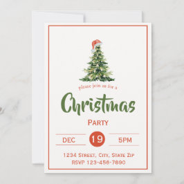 Rustieke kerstboom vakantie uitnodiging | Farmhou