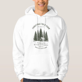 Rustieke Kerstboomgaard Familie Hoodie