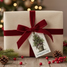 Rustieke kerstboommand "Gehuld in vreugde"