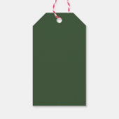 Rustieke Kerstboomornamenten Crème Vakantie Cadeaulabel (Achterkant)
