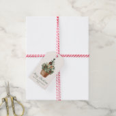 Rustieke Kerstboomornamenten Crème Vakantie Cadeaulabel (Met Touw)