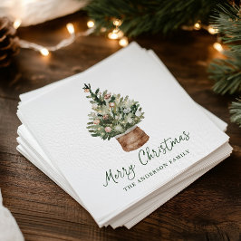 Rustieke Kerstboomornamenten Neutrale Feestdagen Servet