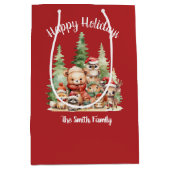 RUSTIEKE KERSTBOSSEN DIEREN MEDIUM CADEAUZAKJE (Voorkant)