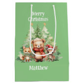 RUSTIEKE KERSTBOSSEN DIEREN PERSONALISEREN MEDIUM CADEAUZAKJE (Achterkant)