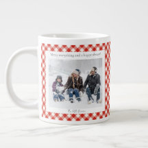 Rustieke Kerstcadeau 2 Foto Trendy Rode Plaid