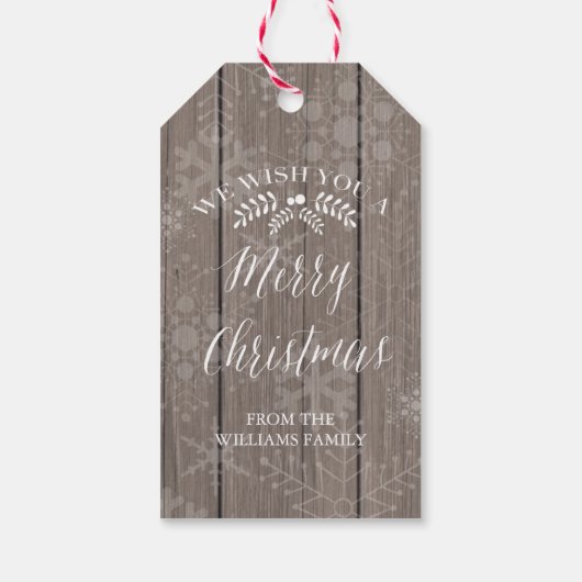 Rustieke kerstcadeau Tags Cadeaulabel (Achterkant)