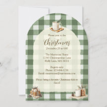 Rustieke Kerstcadeaus Mokken Groen Gingham Boog