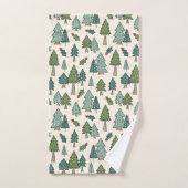 Rustieke kerstcamping bad handdoek (Handdoek)