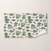 Rustieke kerstcamping bad handdoek (Handdoek)