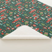 Rustieke kerstcamping sherpa deken (3/4)