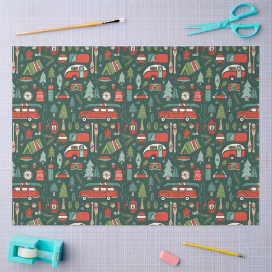 Rustieke kerstcamping tissuepapier (Craft)