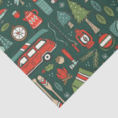 Rustieke kerstcamping tissuepapier (Detail)