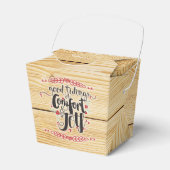Rustieke Kerstcomfort & Joy Favor Box Bedankdoosjes (Voorkant Zijde)