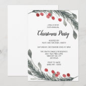 Rustieke Kerstfeest Winter Uitnodigingen (Voorkant / Achterkant)