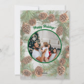 Rustieke kerstfoto Yuletide Groet Feestdagenkaart (Achterkant)